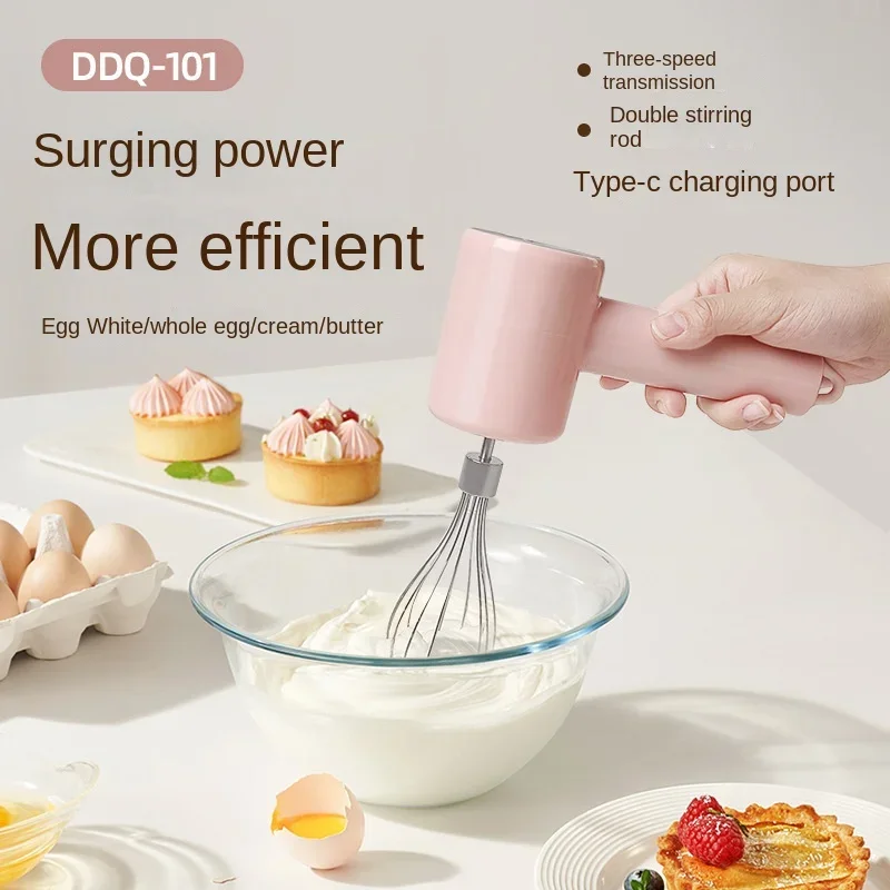 Portable Electric Food Mixer Hand Blender Automatic Egg Beater Cream Milk Foamer Coffee Maker Foam Blender Cake Baking 3 Gear