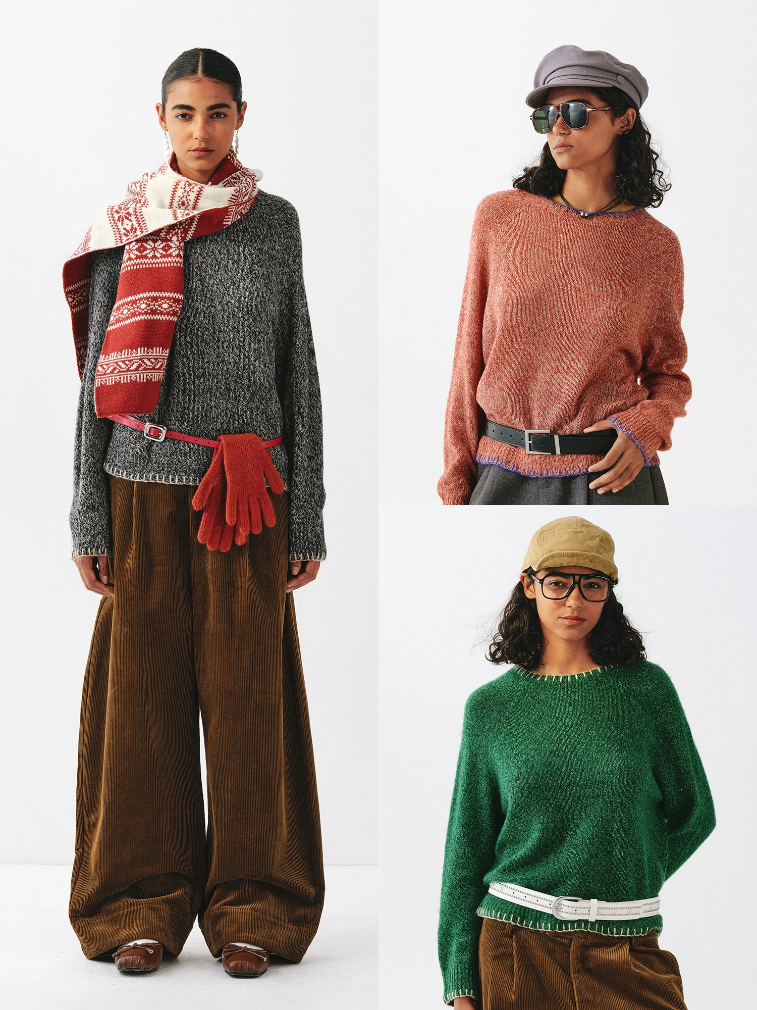 

Женский вязаный свитер TAYCO: повседневный, свободный крой, длинный рукав, круглый вырез, универсальный, комфортный, теплый, осенне-зимний топ