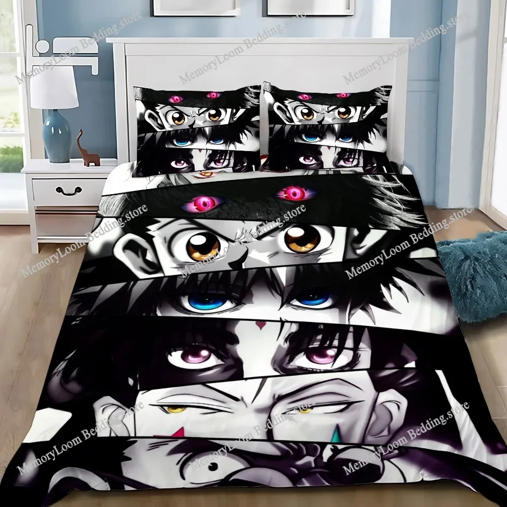 

Hunter x Hunter Premium Luxury Bedding Set Japan Cartoon Soft Duvet Cover Plush Comforter Bedspread Twin/Single Size Printed