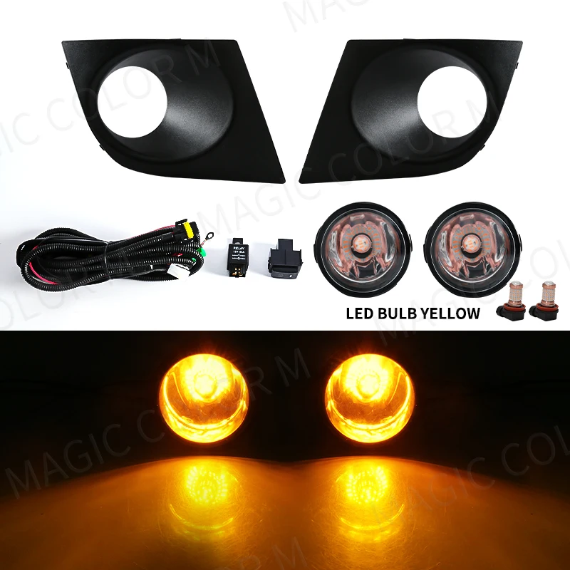 Magic colorm luz de nevoeiro para nissan tiida 2007 2008 2009 2010 2011 led faróis nevoeiro amp capa ip67 à prova dip67 água acessórios do carro