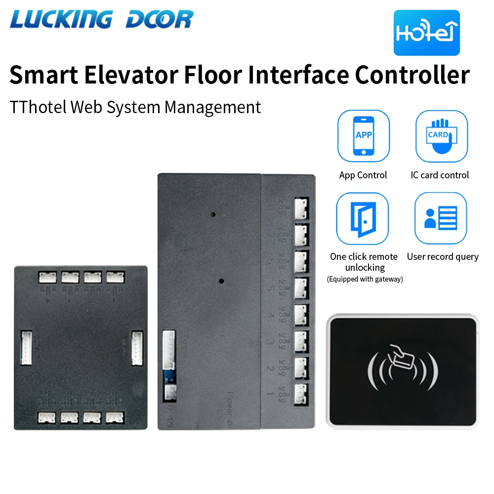 TTHotel Elevator Lift Access Controller Elevator Floor Control Car Roof Relay Panel with Expansion Interface Cascade Board 8-64F