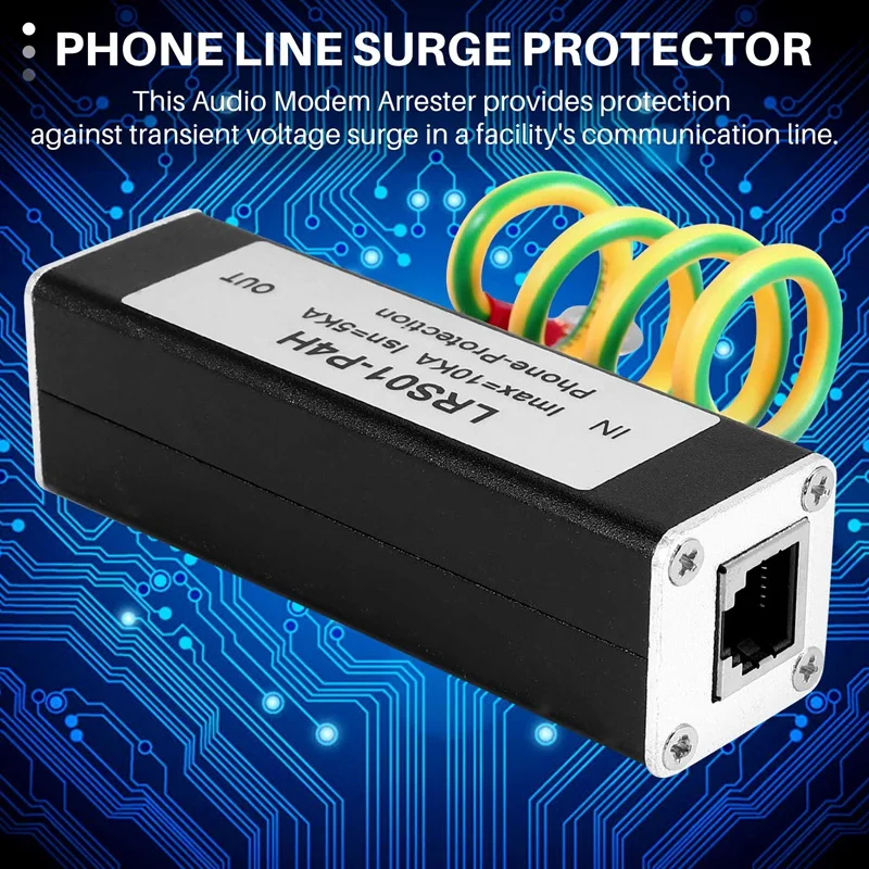 

IDUD Телефонный факс-защита от перенапряжения Thunder Arrestor RJ11 Kl01-P4H Черный RJ11 ADSL