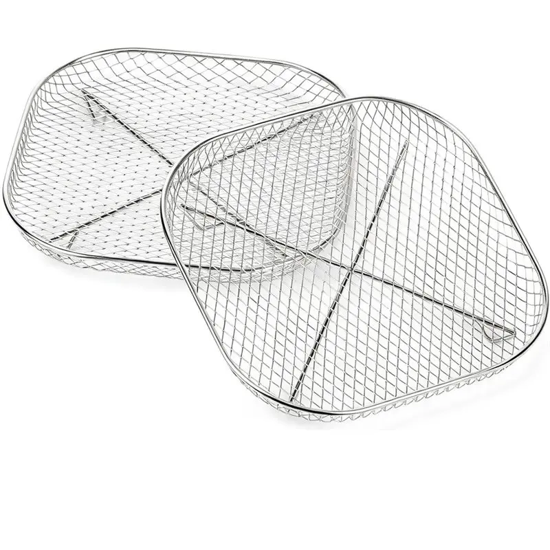 NEW HOT In Stock-Stainless Steel Rack(2 Pack) For Ninja Crispi Air Fryer FN101 AS101 For Cuisinart Clearview 4-Quart Accessories