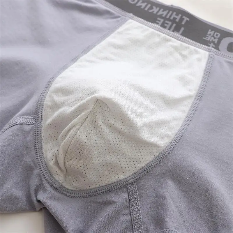 6Pcs/Lot Men\'s Underwear Soft Boxer Shorts High Quality Pure Cotton Sexy Shorts Comfortable Butt Lift 3D Pouch Men Sexy Boxer