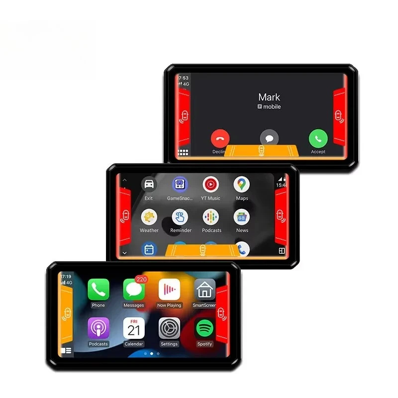 

M12 Pro Motorcycle Dash Cam 6.1 Inch Touch Screen Carplay Android Auto Navigation 77GHz Millimeter Wave Radar BSD