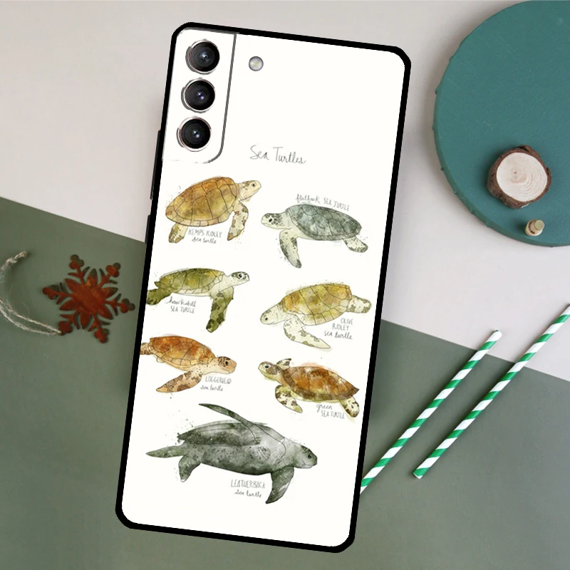 Sea Turtles Case For Samsung Galaxy S23 S22 Ultra S20 S21 FE S8 S9 S10 Plus Note 10 20 Ultra Back Cover