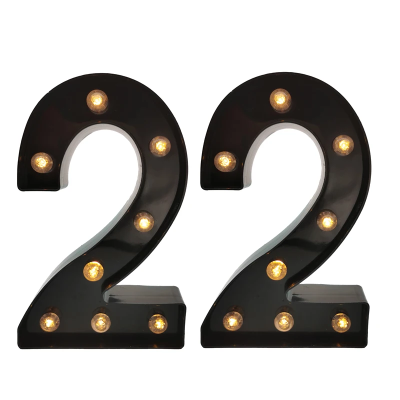 Chicinlife LED Number Light Black 4