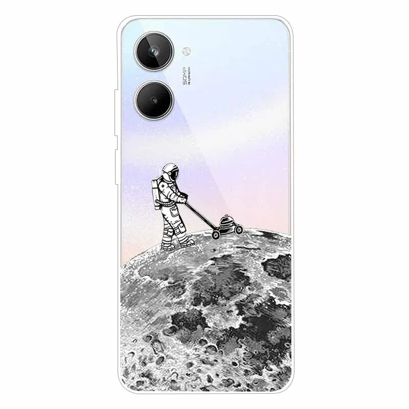 For Realme 10 Pro Case TPU Silicone Soft Cartoon Clear Case for Realme 10 Pro Plus Phone Cover Realme10 Pro Transparent Coque