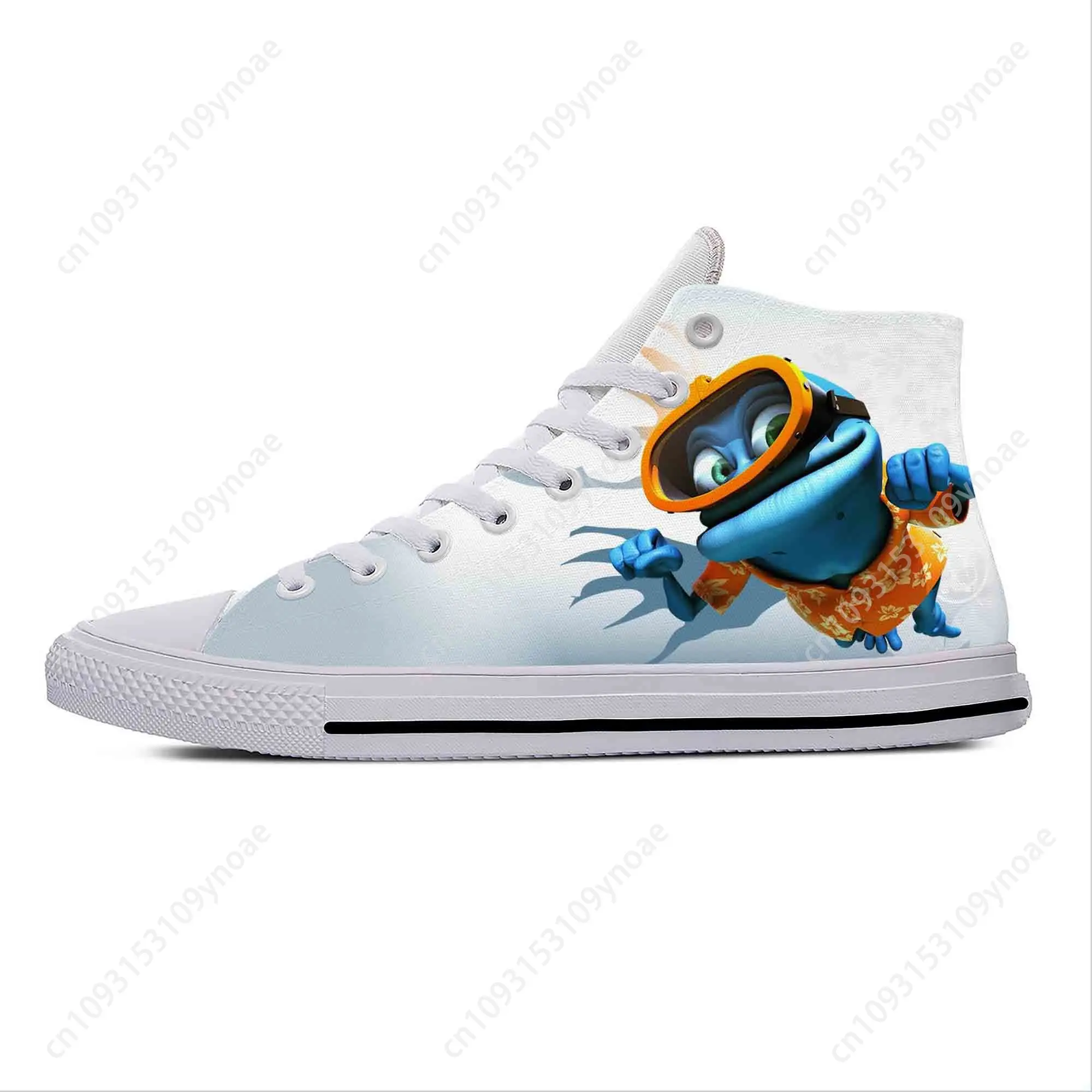 Anime Cartoon Manga Comic Music Crazy Frog Funny Casual Cloth Shoes High Top Lightweight Breathable 3D Print Men Women Sneakers