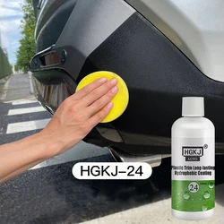 Agente de revestimiento de restauración de plástico para coche Hgkj24, revitalizador de plástico para coche, producto de limpieza de coche con brillo negro, renovador automático