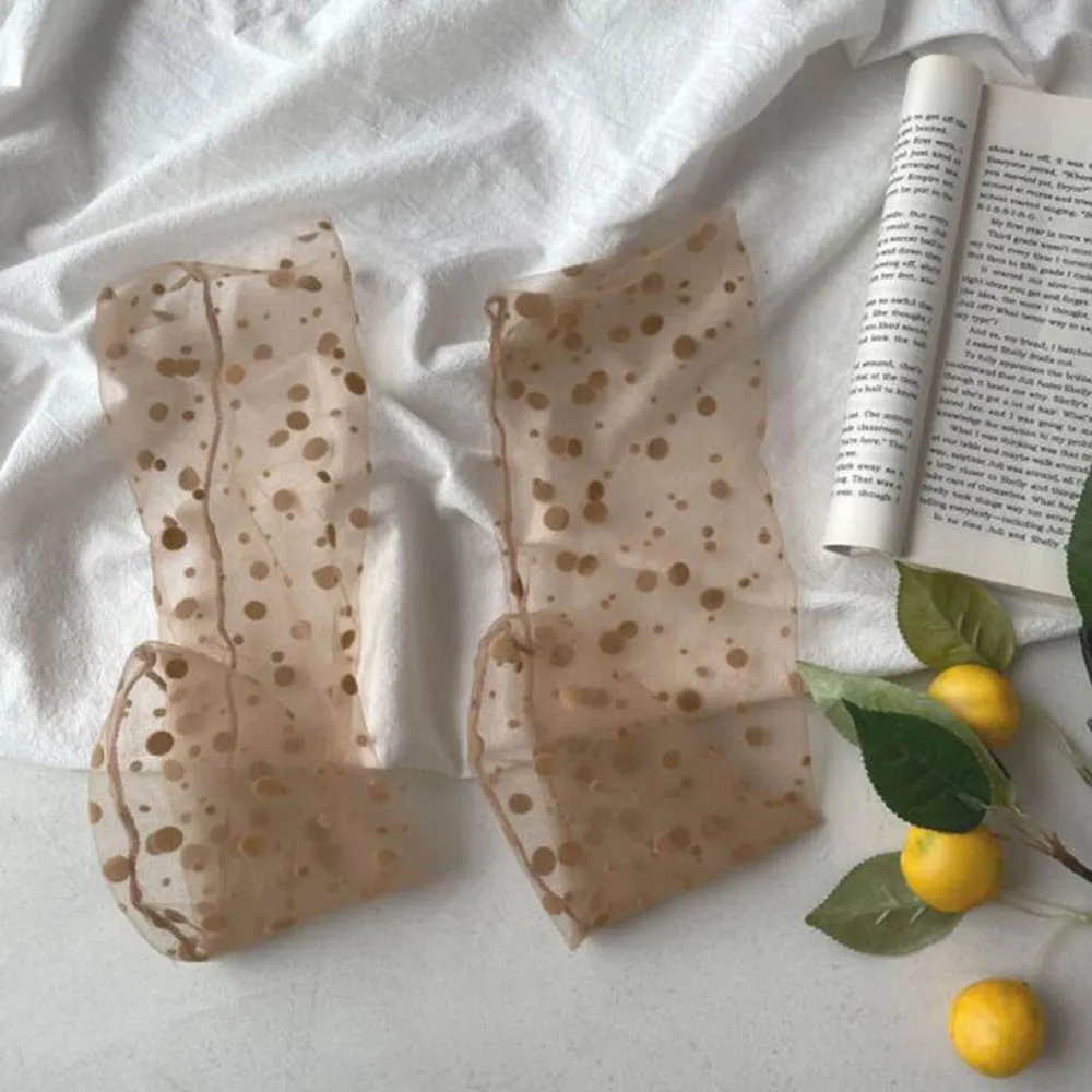 

Transparent Fashion Mesh Chiffon Women Nylon Dot Socks Dress Hosiery Tulle Socks