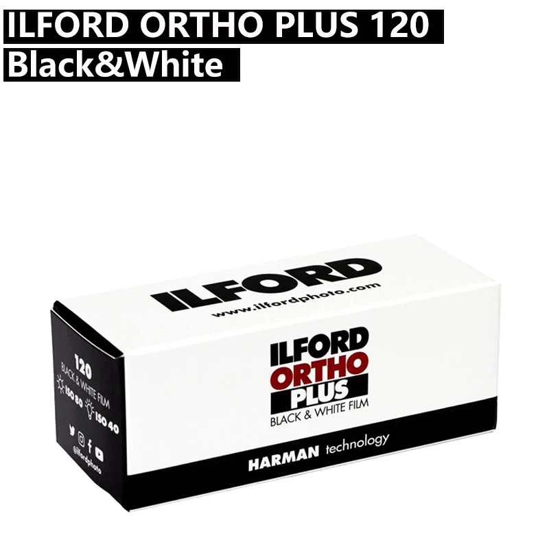 Original ILFORD ORTHO PLUS 120 Black&White Professional Film 1/3/5/10Rolls ISO 80 120 35mm Film（Expiration Date：2022.09）