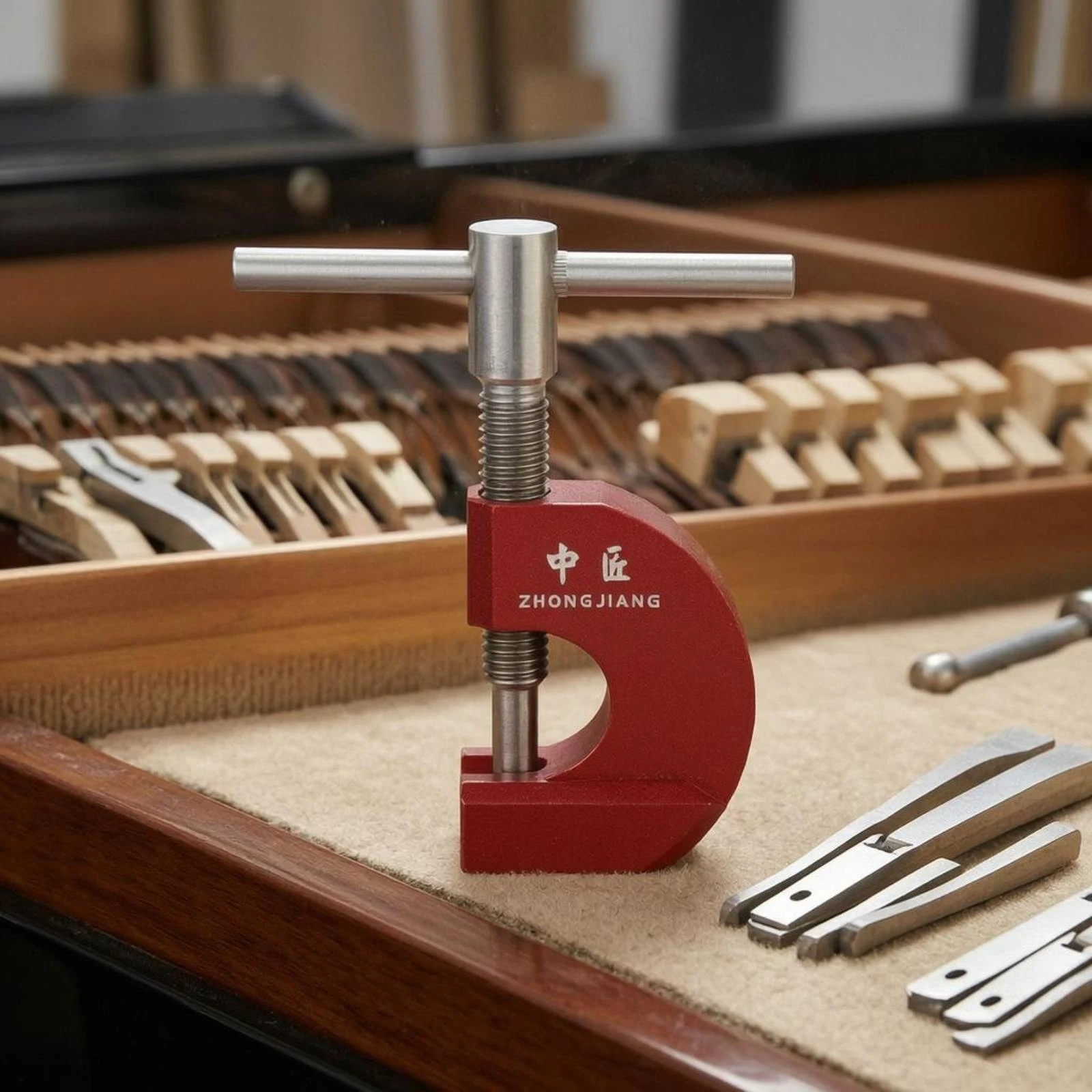 Piano Hammer Head Puller Threaded Piano Hammer Remover Tool T-Handle Steel for Instrument Repair