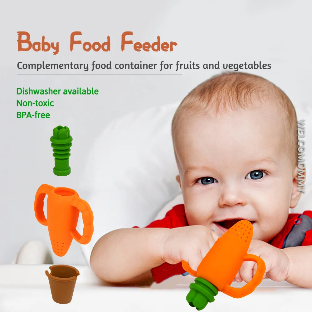 

Newborn Baby Pacifier Nipple Fresh Fruit Vegetable Food Feeder BPA free Food Grade Silicone Training Teether Baby Accessories