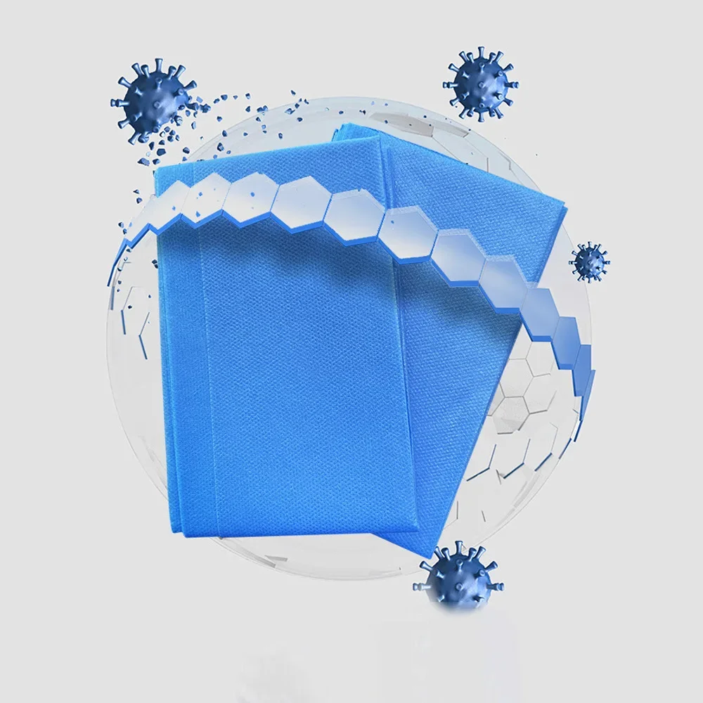 100Pcs  Disposable Surgical Dental Drapes Surgical Sheet Blue Towel Non-woven Sterile Thick Nursing Pad 40x50cm