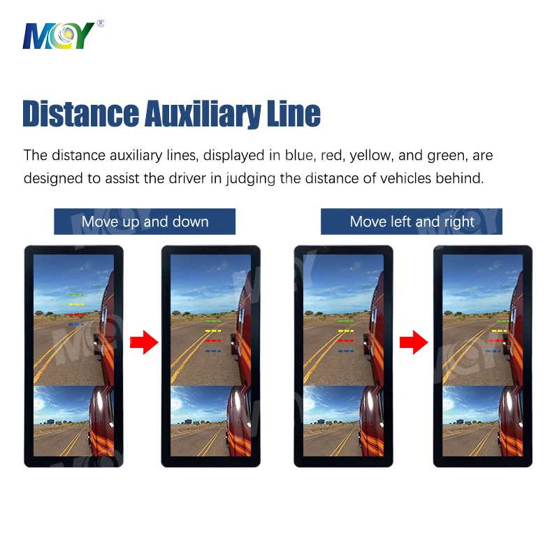 12.3 Inch Electronic Interior Installation Rear View Side System with SD Card Storage for Coach Truck Bus