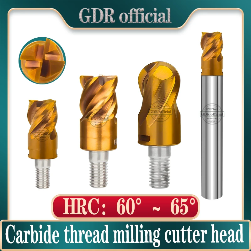 Carbide locking tooth milling cutter head M5 M6 M8 M10 M12 D8 D10 D16 D18 D20 locking Thread milling cutter head