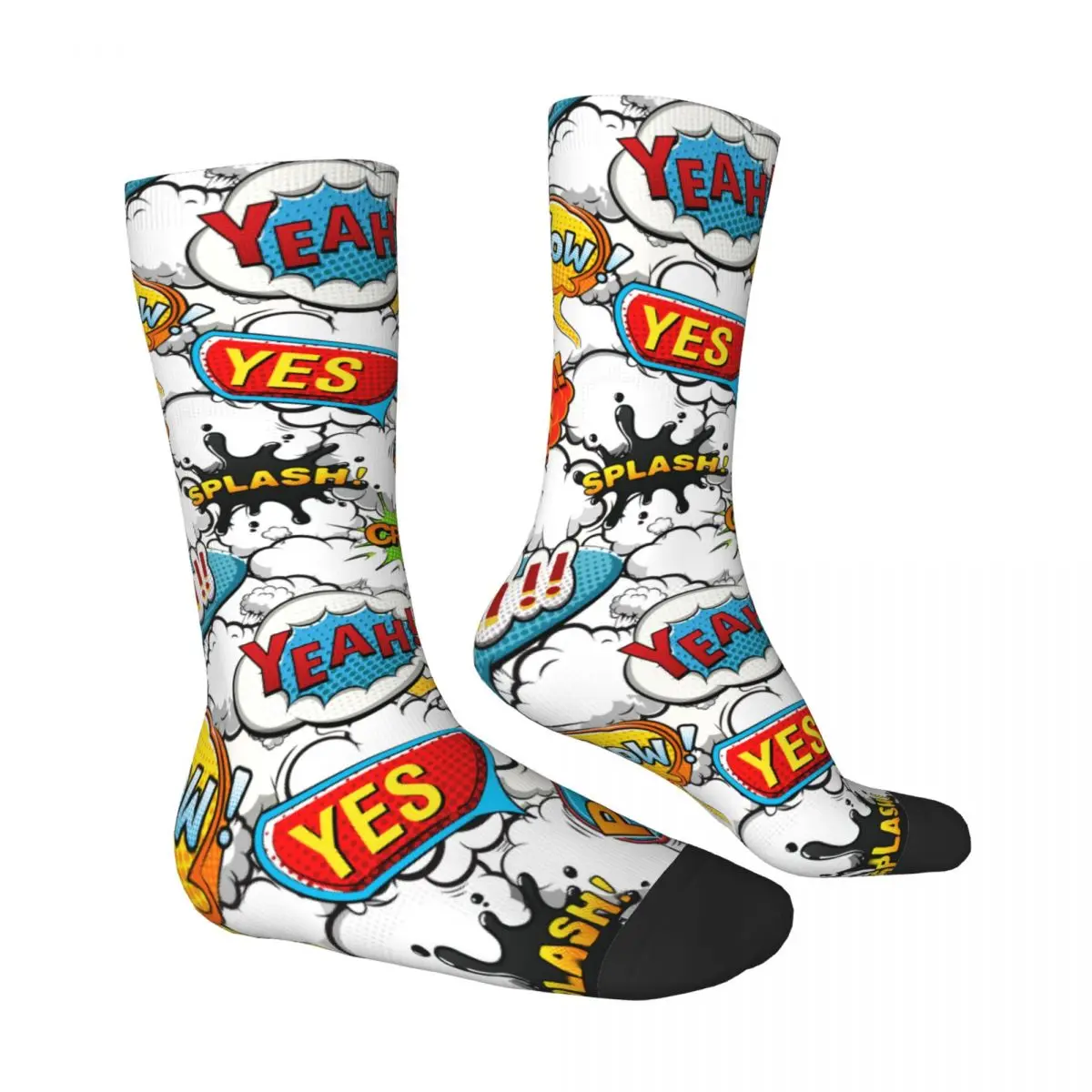 Colorful Comics Bright Speech Bubbles Socks Male Mens Women Winter Stockings Harajuku