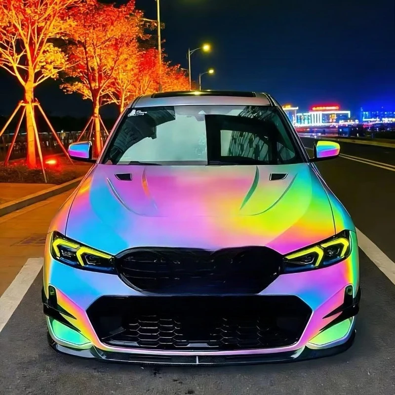 High quality TPU chameleon prism film rainbow color color color change car film self-healing no bubbles