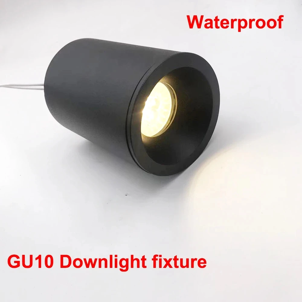 

IP65 Outdoor Cylinder Surface Mounted LED GU10 Downlight Fixture 220V Bathroom Waterproof Ceiling Down Spot Light GU 10 Fitting