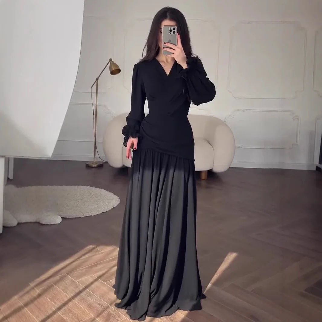 

Ид женское платье мусульманская Абая шифон Vestidos Largos вечерние кафтан Джалабия Рамадан длинные платья Дубай кафтан арабский длинный халат 2026