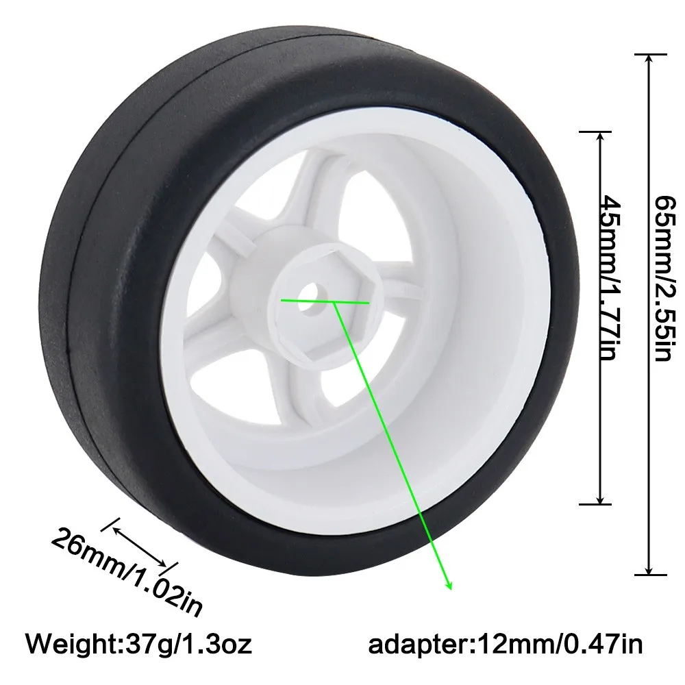 4szt 65mm Hard Drift Tire 1/10 Rc Drift Car On Road Touring Racing Car Tire Wheel For Tamiya Tt01 Tt02 Xv01 Ptg-2 Kyosho Hpi Hsp