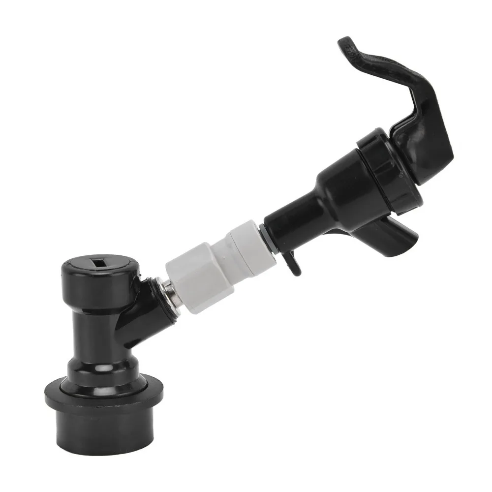 2 piece Quick Connector Plastic Beer Dispenser Black Beer Tap Faucet Picnic Beer Tap For Beer Drinks