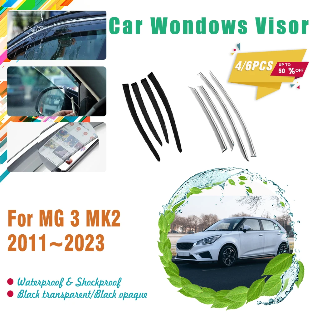 

Car Windshields For MG3 MG 3 MK2 2011~2023 Rainproof Window Visor Rain Guards Weathershields Awning Trim Covers Auto Accessories