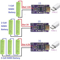 Multi-Cell 1S 2S 3S Type-C To 1.5V 3V 4.5V Step-Down Buck NIMH Battery Charger Module 100MA 500MA 800MA