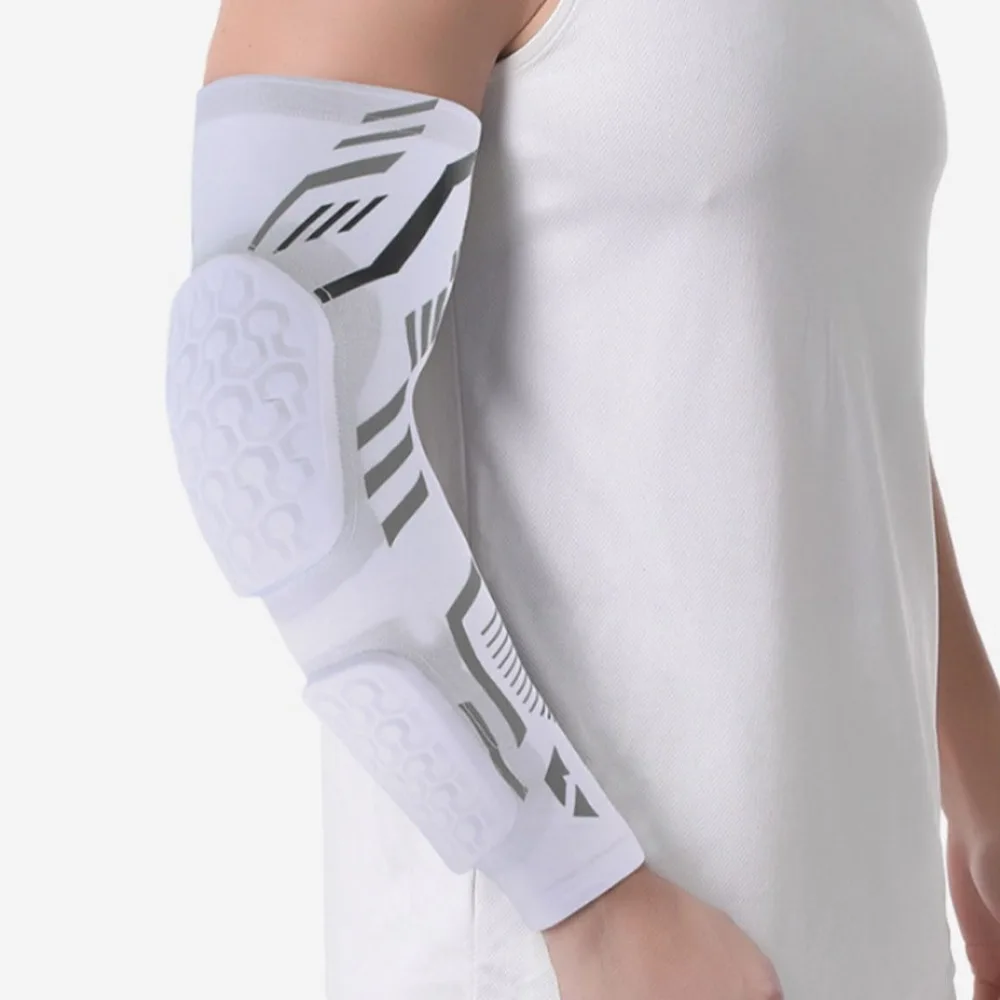 Separate Elbow Pads Long Dual Anti-Collision Arm Sleeve Protector Protective Compression Support Elbow Brace Guard Basketball