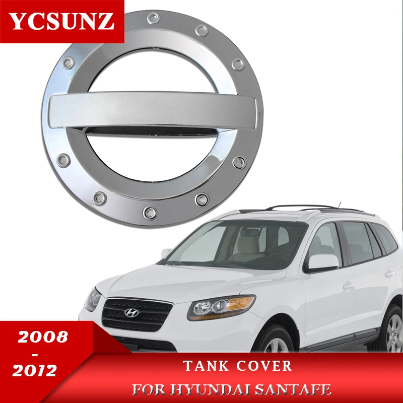 Chrome Gas Tank Cap For Hyundai Santa fe Santafe 2008 2009 2010 2011 2012 Car Accessories