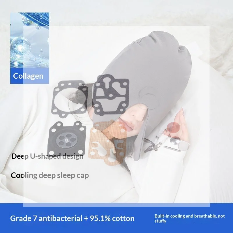 Soft Warm Travel Cotton Sleep Cap Comfortable Windproof Pullover Hat for Sleeping Home Rest Outdoor Activities