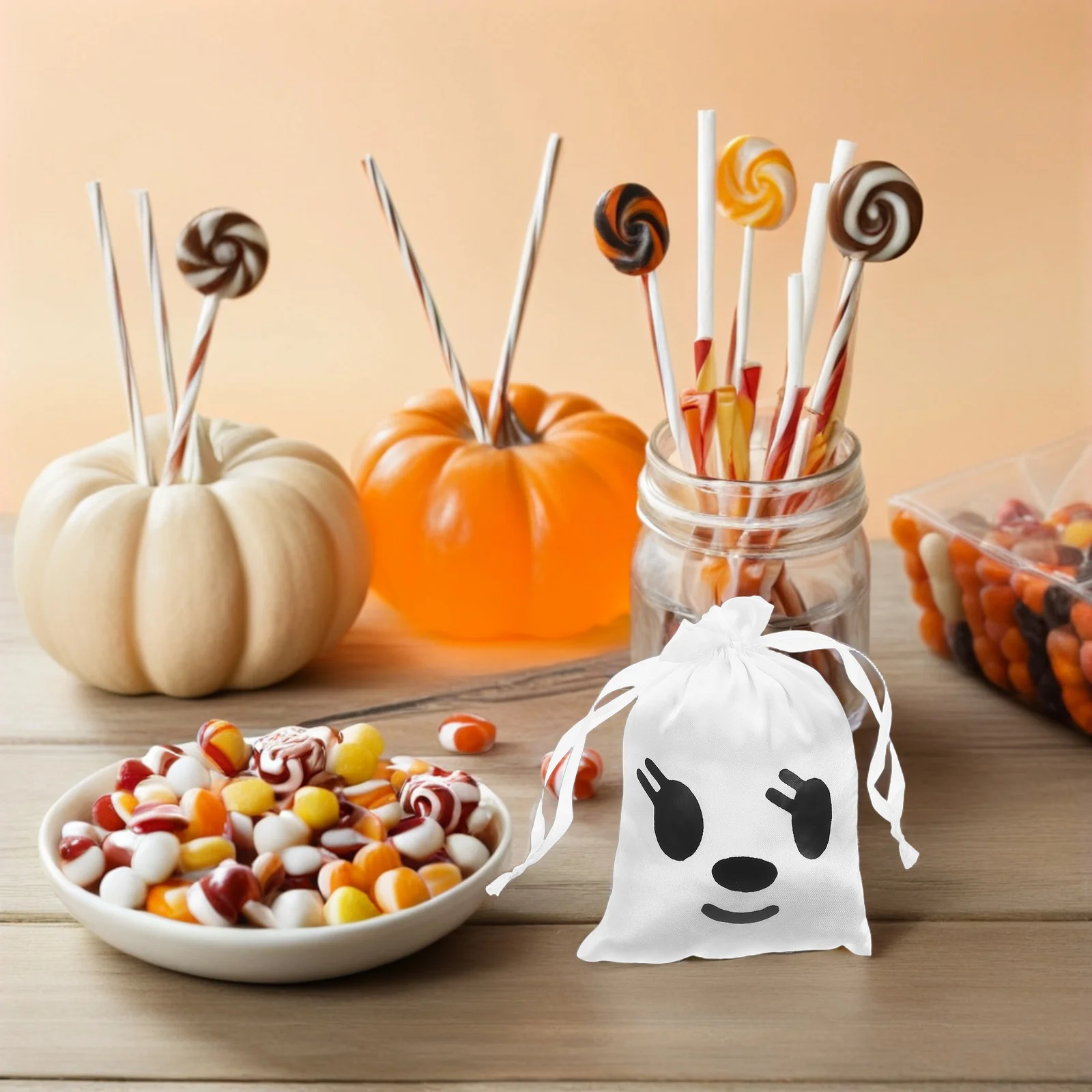 

8Pcs Drawstring Pouch Bags White Simple Elegant Design Jewelry Storage Party Favor Holiday Small Gift Bags Drawstring Backpacks