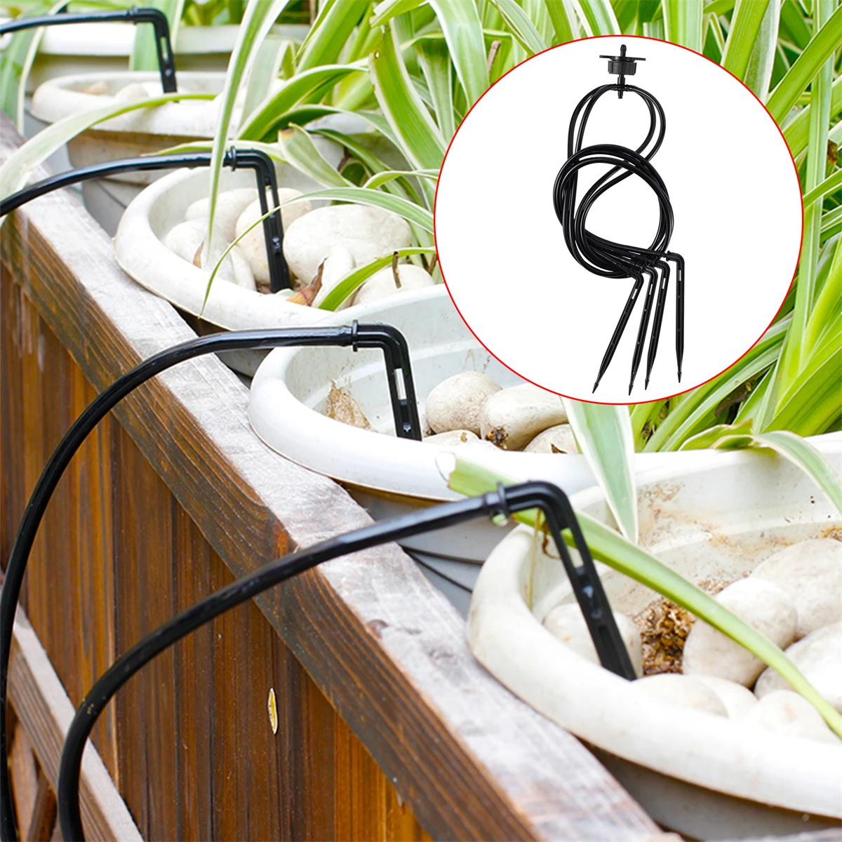 4L/H 1-Out-4 Curved Drip Arrow Kits Garden Orchard Drip Watering System Greenhouse Plants Irrigation Splitter Device 1/10/50sets