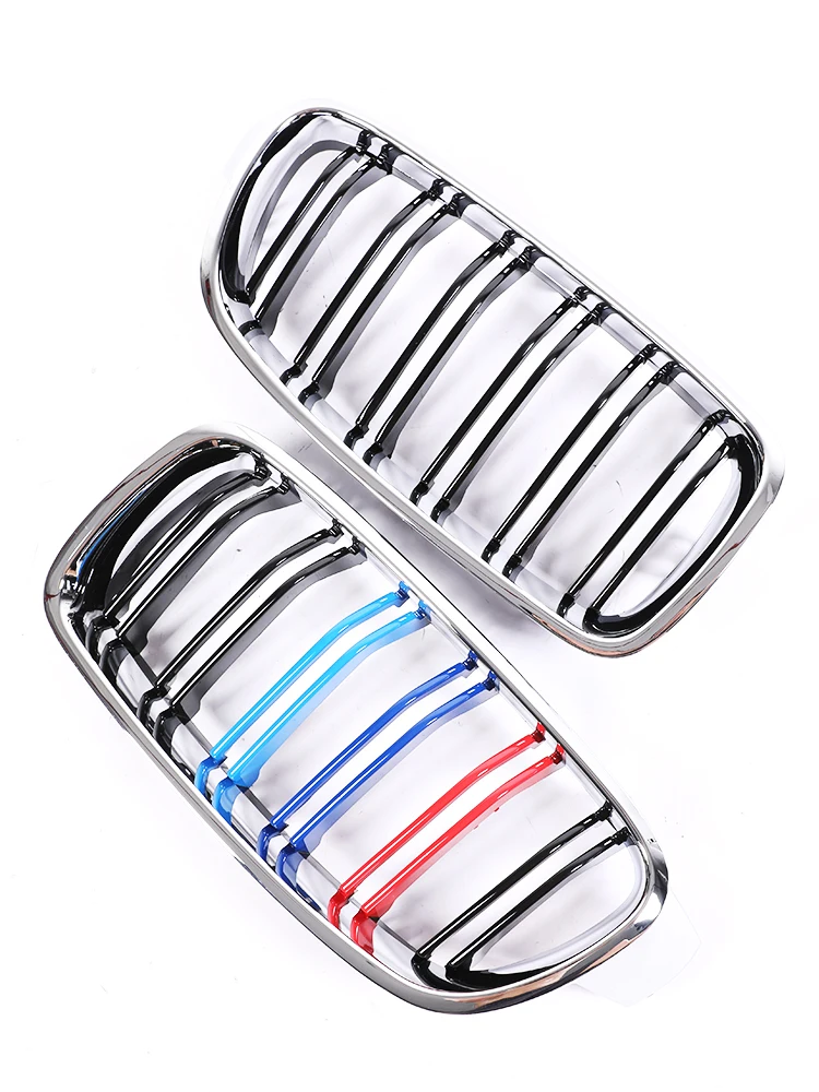 Chrome Silver Frame M Color Grille ABS Kidney Grill For BMW 3 Series F30 F31 F35 2012-2019 320i 328i 330i 340i  Accessories