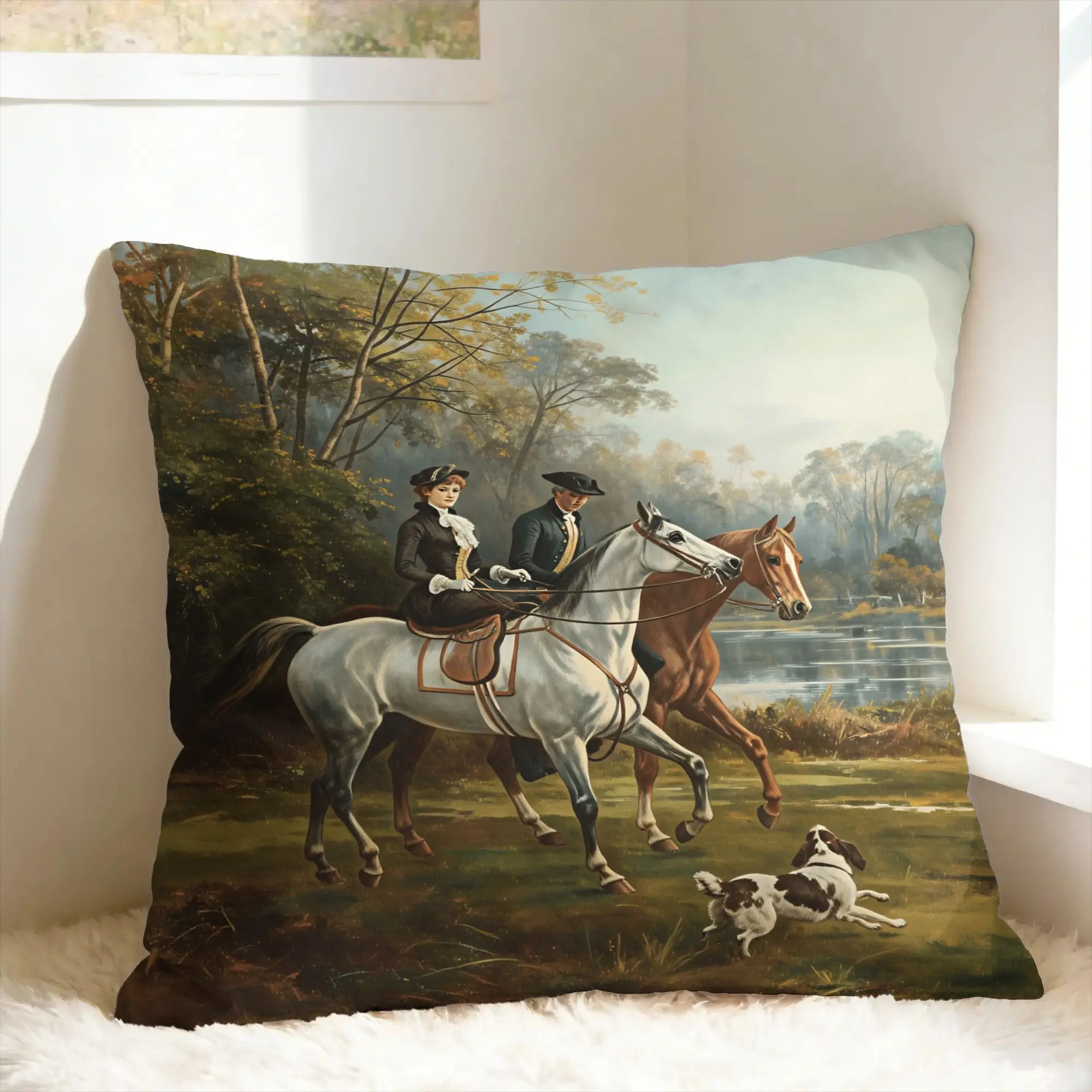 Pillow Cover Equestrian  Kawaii Pillow Case For Sofa Car Home Decor Pillowcases