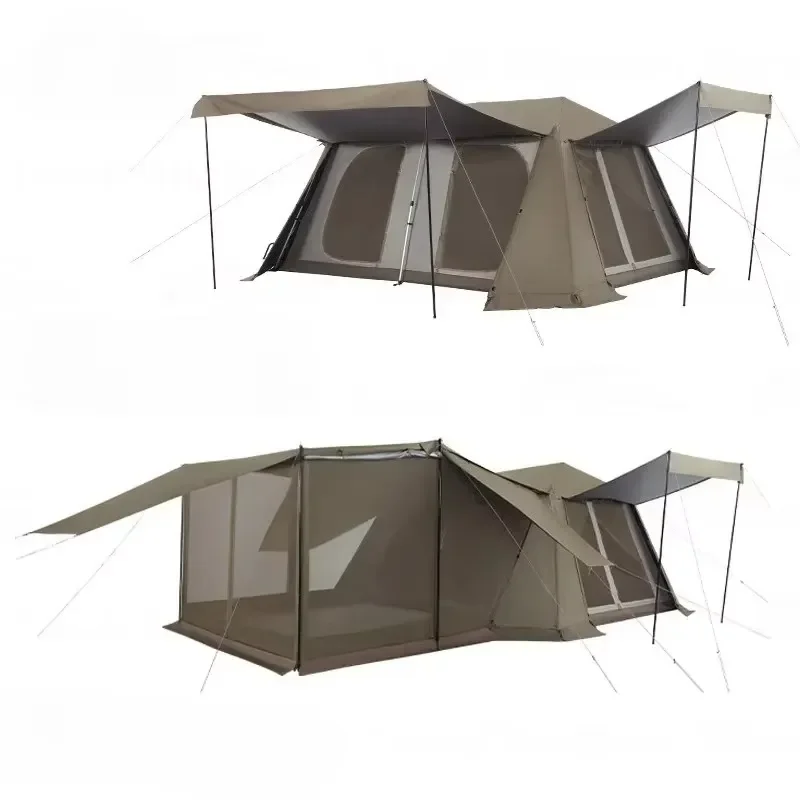 13 Camping Tent Titanium Black Glue Canopy Sunshade Automatic Tent Outdoor Cool Camping Gear 4-Room Tent 4-8 Person