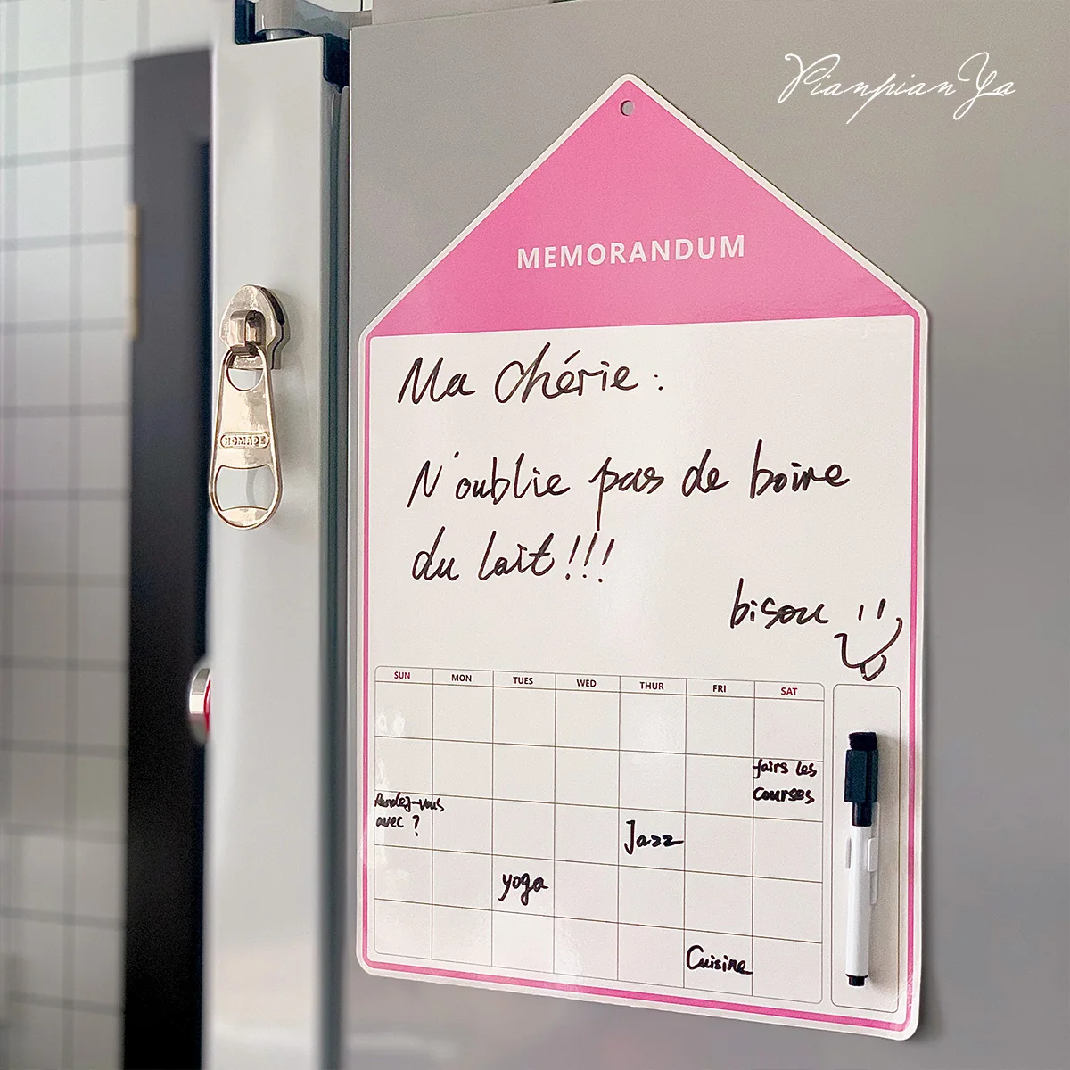 

Sharkbang Magnetic Fridge Post Message Board Daily Weekly Planner Whiteboard To Do List Drifting Bottle House Refrigerator