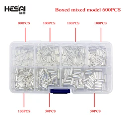 Non-Insulated Wire Connector Ferrules Electrical Cable Terminal Copper Bare Tinned Crimp Terminal 0.5-6mm2 Electronic components