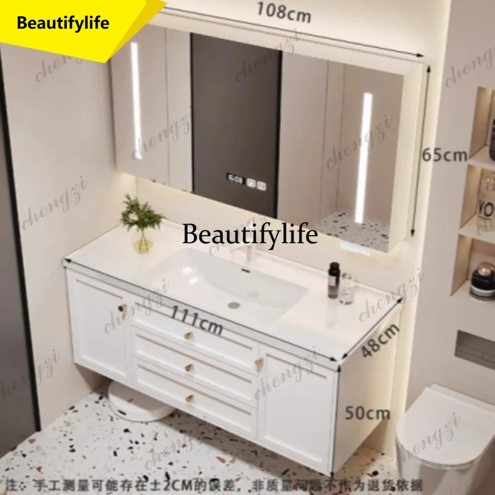 M02 Complete Bathroom Cabinet With Mirror Cabinets Crack Shelves Storage Locker Furniture Vanity Unit Chest Washing Machine Cabi