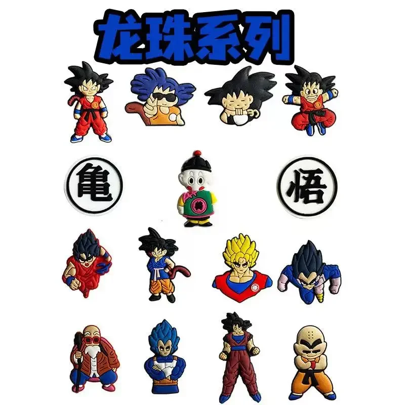 Cartoon Dragon Ball Series Shoe Charms Son Goku Vegeta Shoe Accessories Hole Slipper Decor Buckle Anime Fans Collectible Gifts