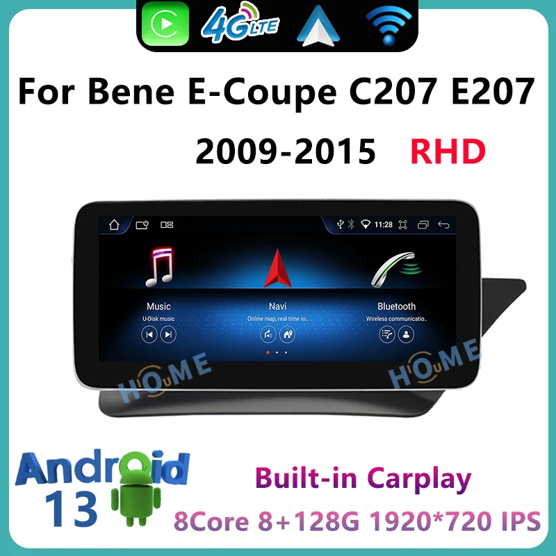 

Factory Price Android 13 Car Multimedia Player for Mercedes Benz E Coupe 2-Door C207 E207 2009-2015 RHD Auto Radio Stereo Video