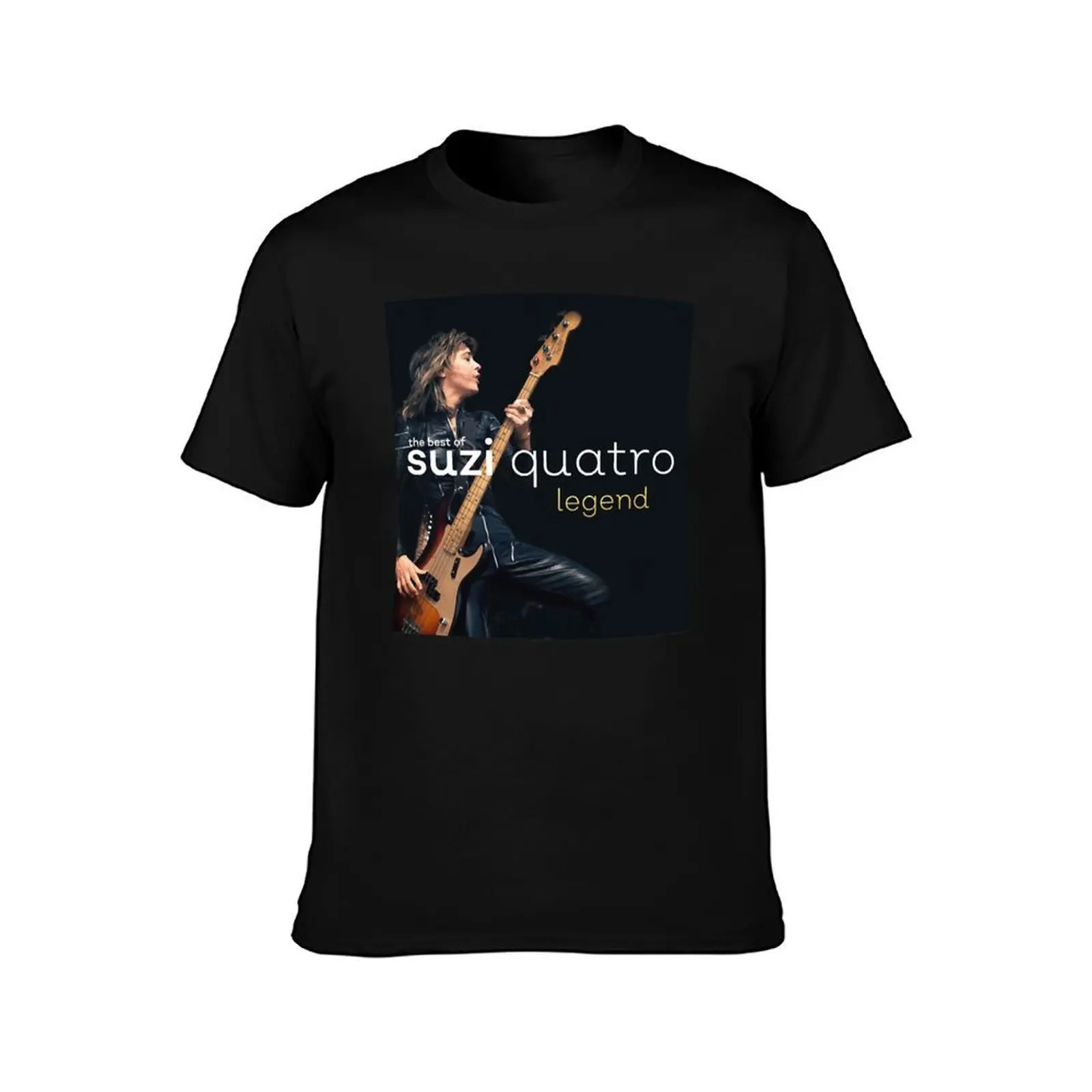 suzi quatro legend T-Shirt, Summer Casual Cotton Tee, Oversized Streetwear Tops, Vintage Graphic Print, Loose Fit Short Sleeve