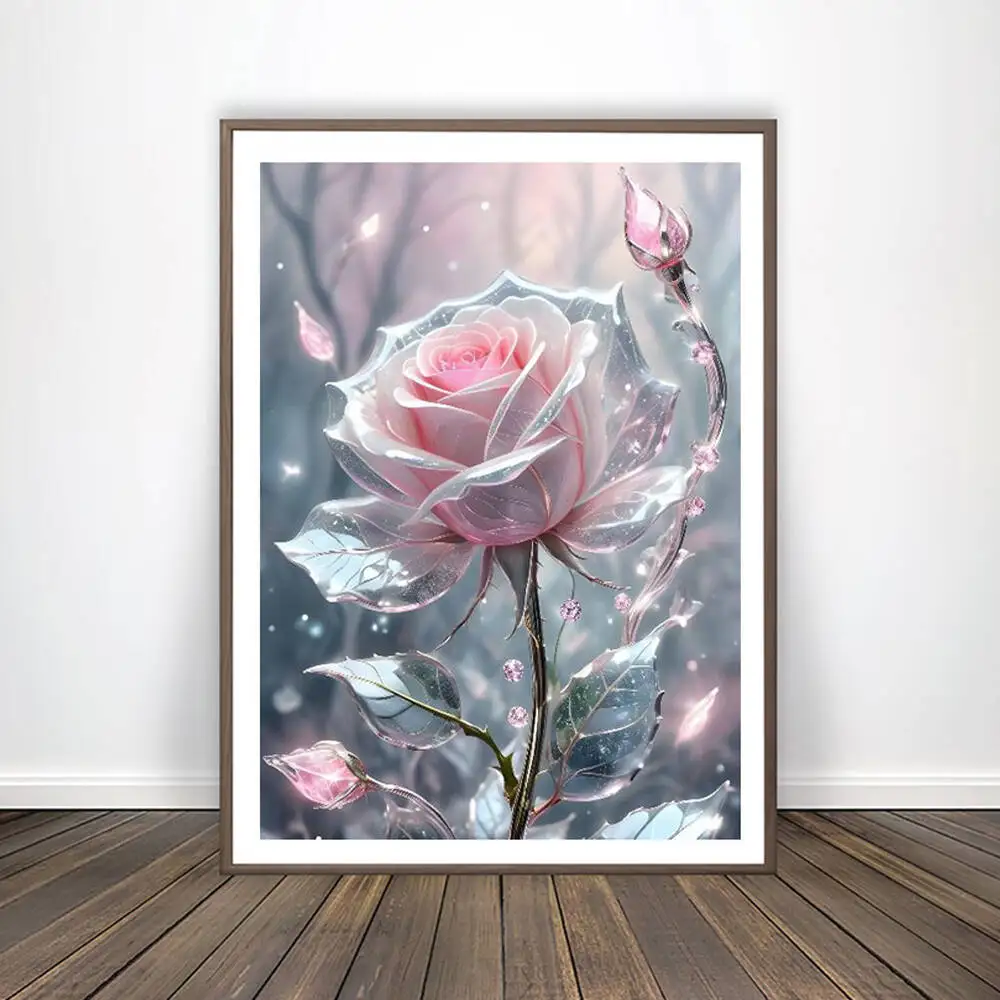 Huacan زهرة الماس رسم فنجان القهوة فسيفساء زهرية مربع ومستدير الماس التطريز هدية تزيين المنزل