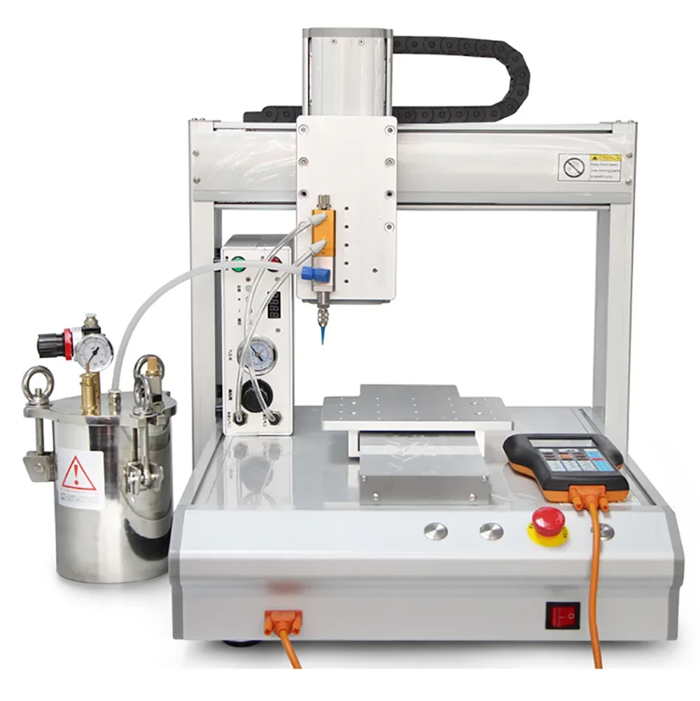 High Exactness 3 Axis Desktop Epoxy Resin Adhesive Doming Stickers CNC Automatic Glue Dispenser Dispensing Machine Robot