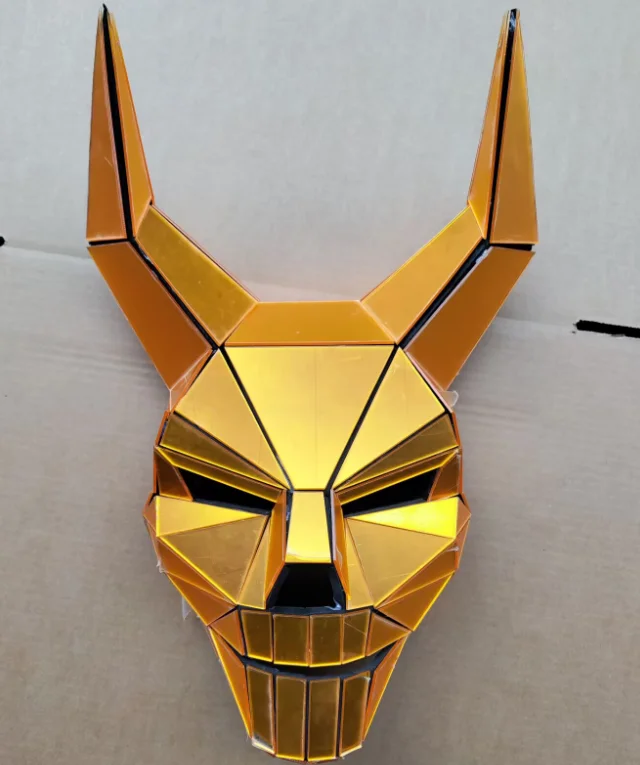 

Маска Gold Mirror для выступлений в ночных клубах, костюм дьявола для косплея