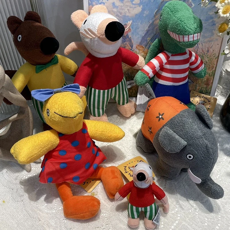 25cm Maisy Plush Toys Charley Eddie Cyril Tallulah Stuffed Dolls Peluche Boy Sofa Bed Car Decoration Pillow Kids Christmas Gift