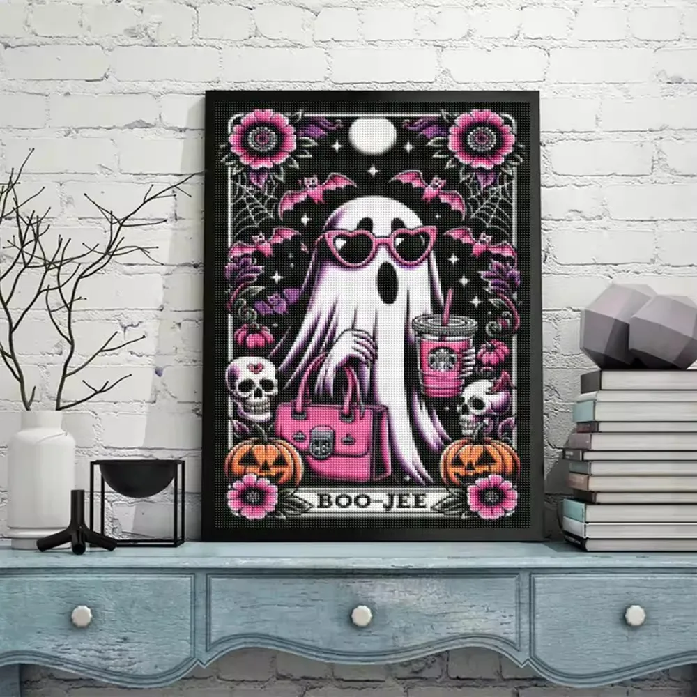 DIY AB Diamond Embroidery Tarot Card Diamond Painting Cartoon Skeleton Cross Stitch Set Tarot Skull  Art Mosaic Decoration Gift