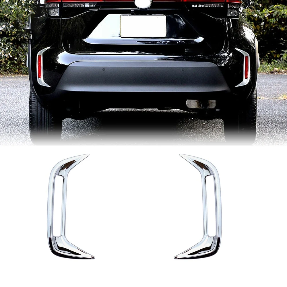 for Toyota Yaris Cross 2020 2021 Chrome Rear Fog Light Lamp Cover Trim Fog Lamp Frame Sticker Bumper Spoiler