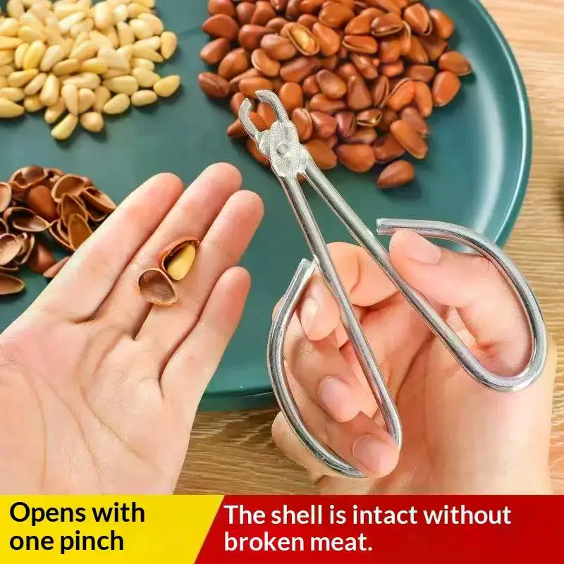Practical Labor-Saving Pine Nut Opener Clamp Pliers Durable Kitchen Gadget Nut Cracker Tool for Pine Nuts Shelling
